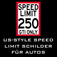 US-Style SPEED LIMIT Schilder f�r Autos